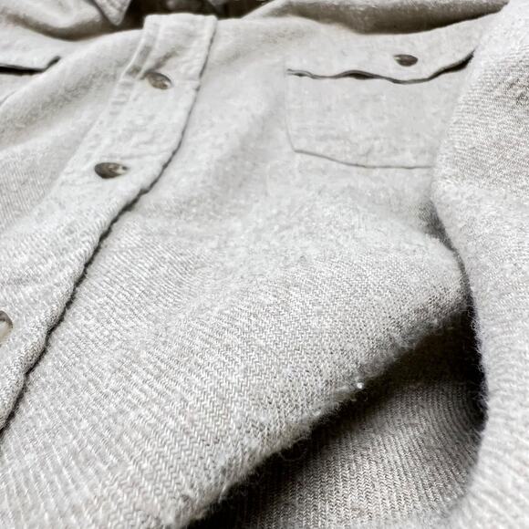 Bass Pro Shop (XL) Red Head Brand Solid Flannel Long-Sleeve Shirt Beige-Khaki - Picture 11 of 14